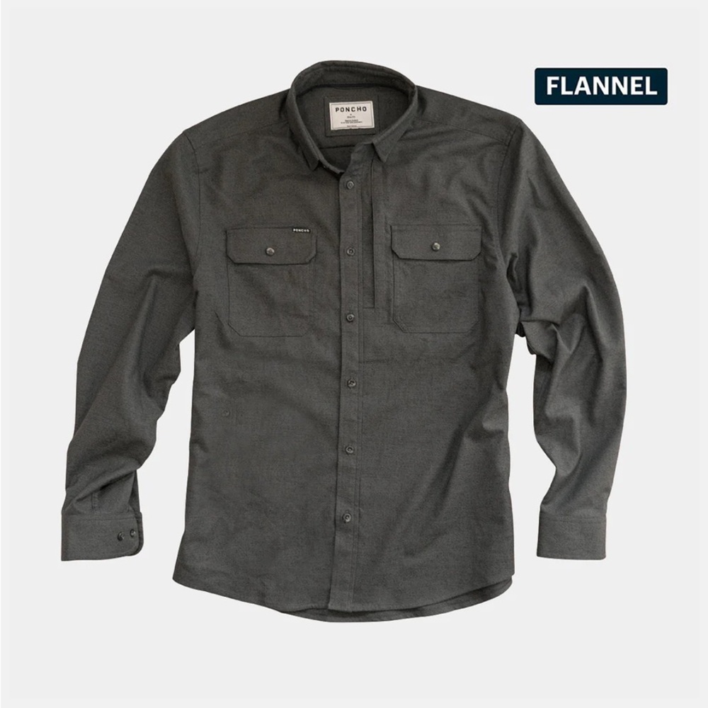 Poncho Men’s Flannel The Nighthawk shirt size XL regular fit